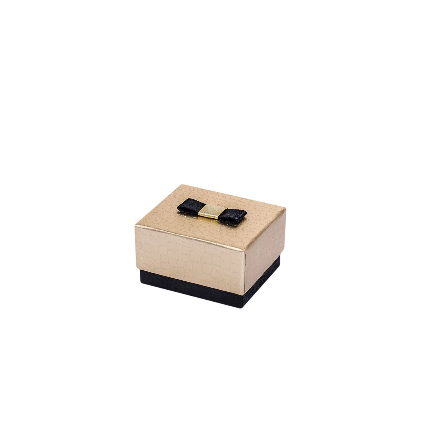 Astucci Gioielli Coccodrillo Oro Nero - Image 6