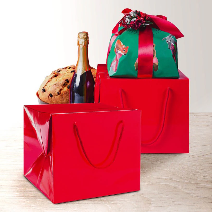 Bag Box Portapanettone Lusso Lucida Rossa - Image 4