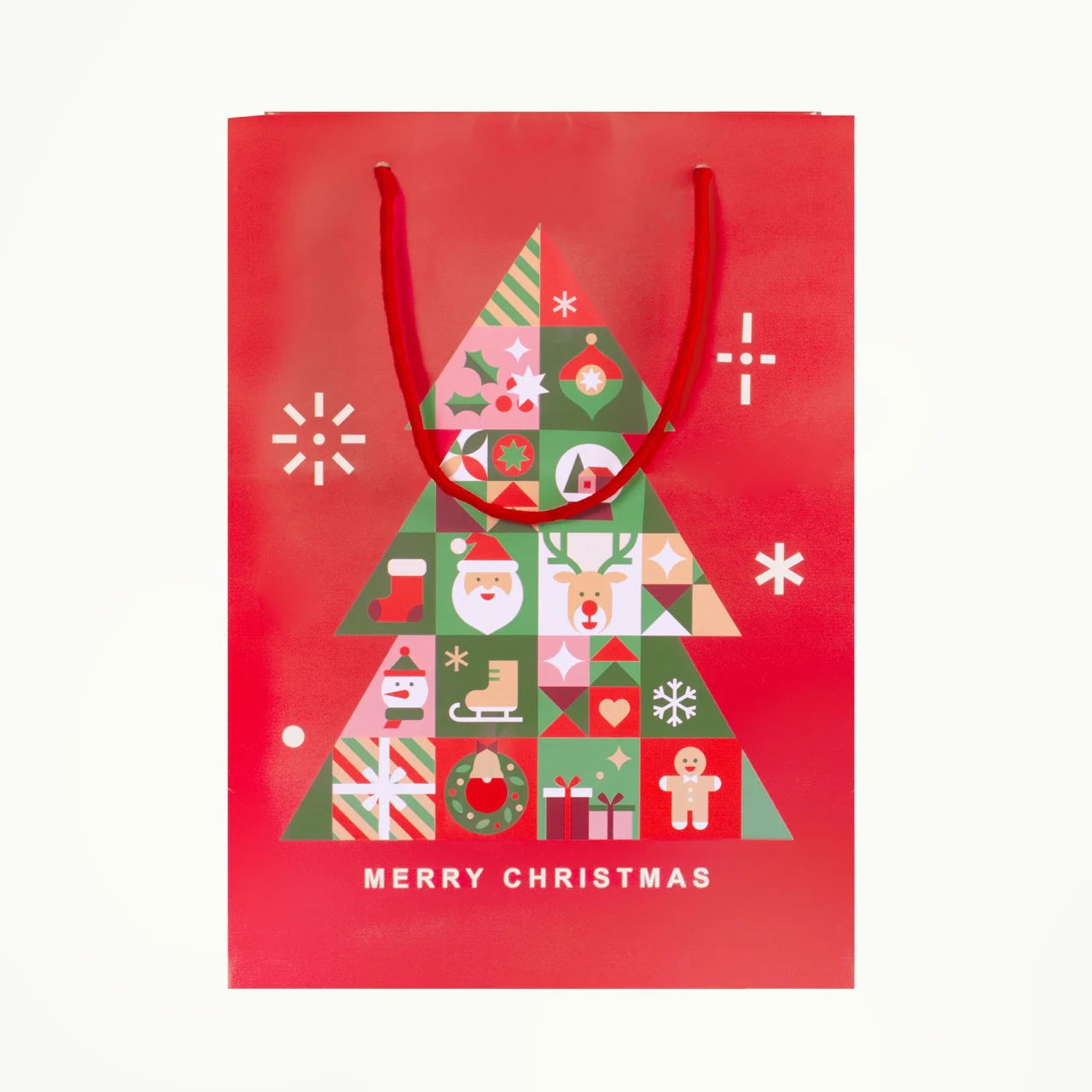 Busta Shopper fondo largo fantasia Joy Merry Christmas - Image 4