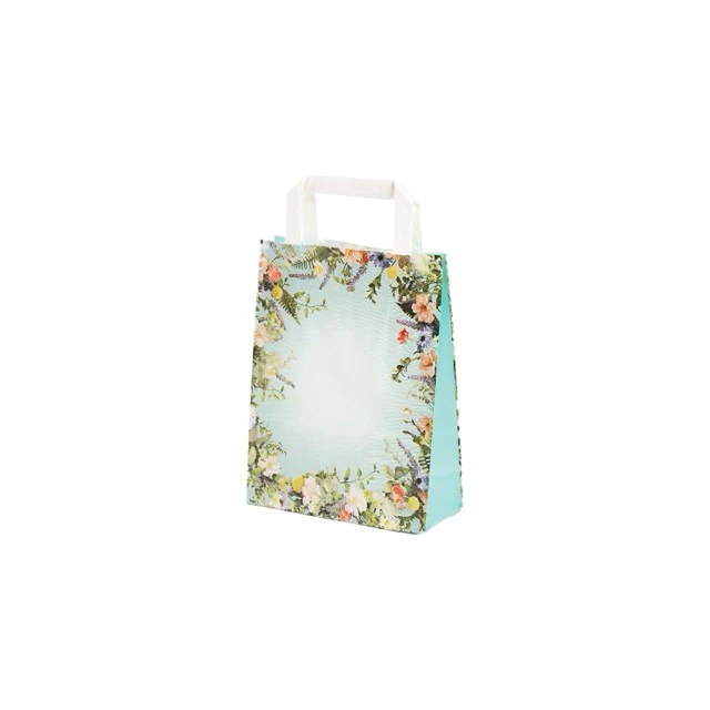 Shopper Carta Fantasia Floreale Maniglia Piattina - Image 7