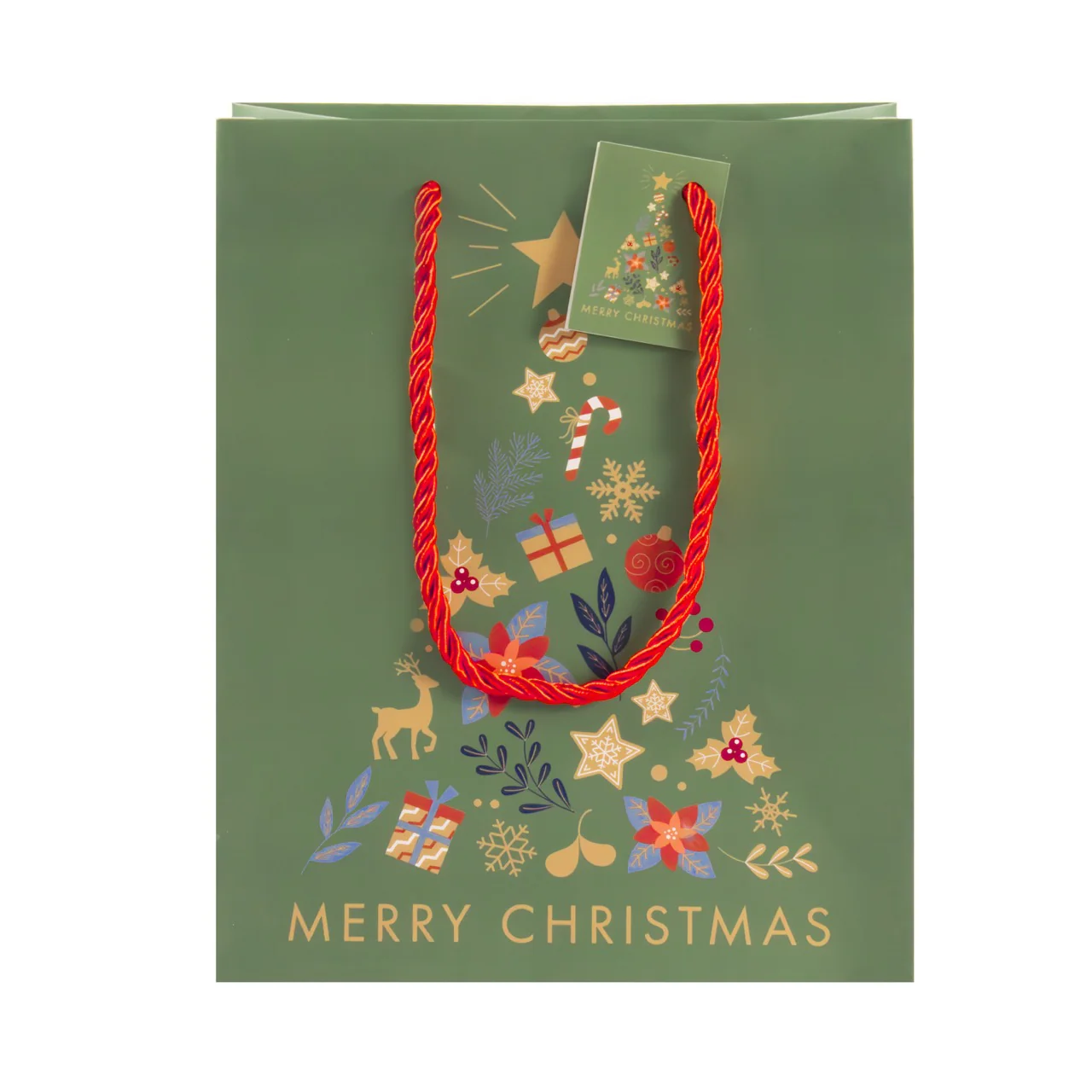 Buste Shopper Natalizie Fantasia Albero e Merry Christmas - Image 4