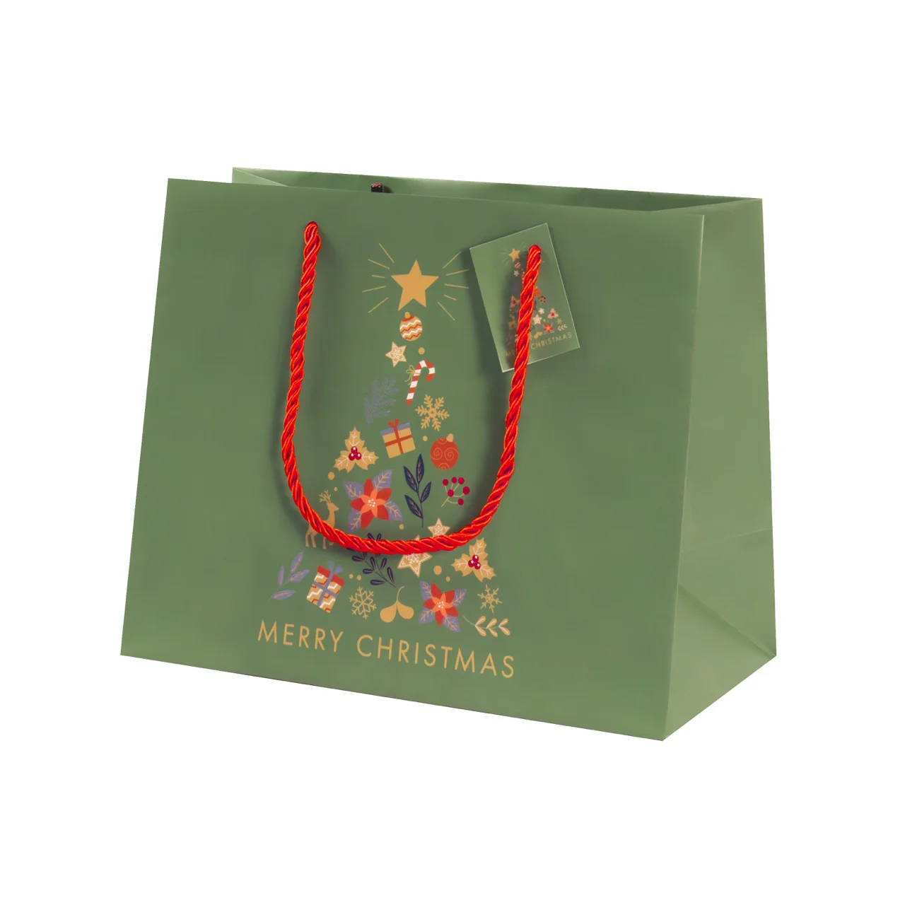 Buste Shopper Natalizie Fantasia Albero e Merry Christmas - Image 6