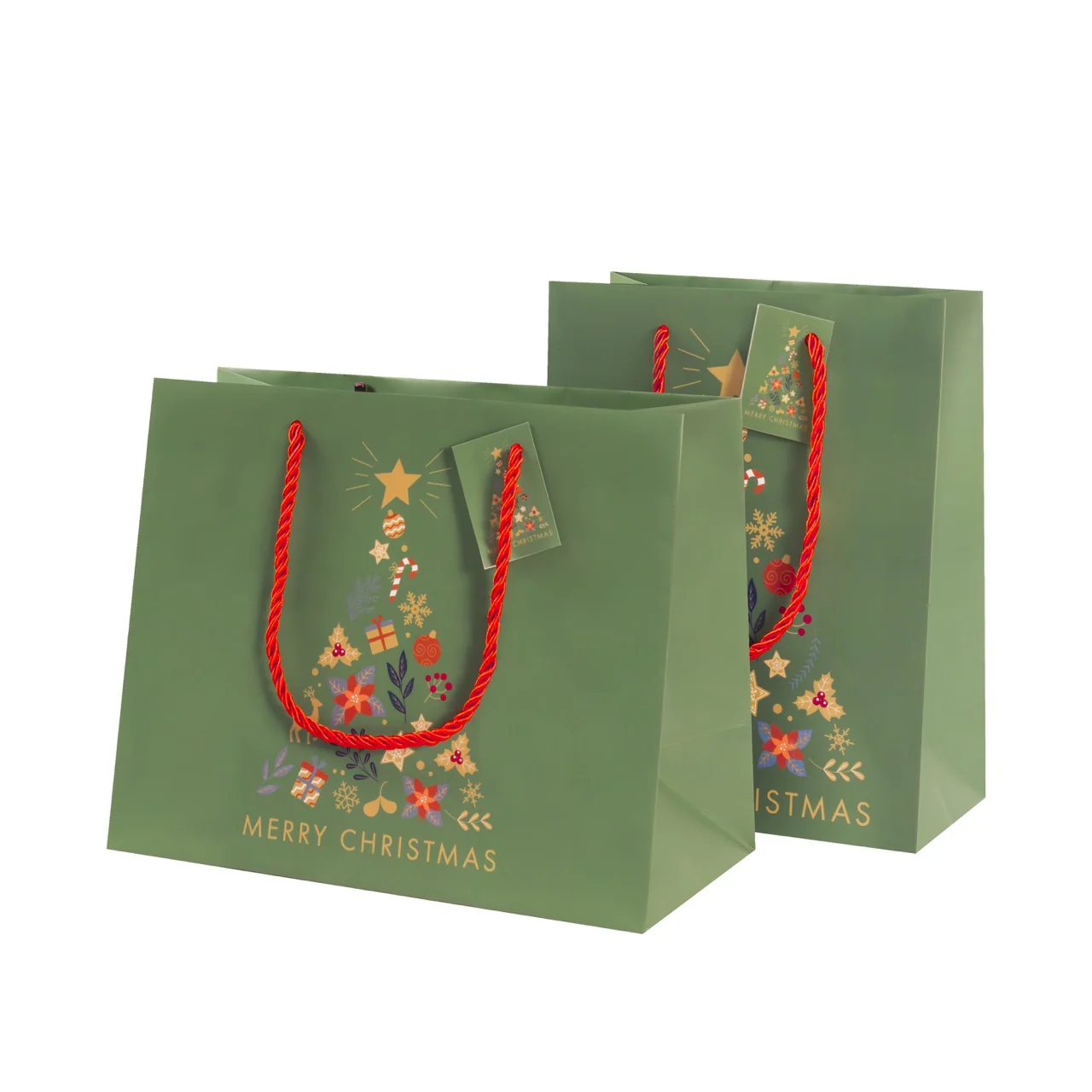 Buste Shopper Natalizie Fantasia Albero e Merry Christmas - Image 7