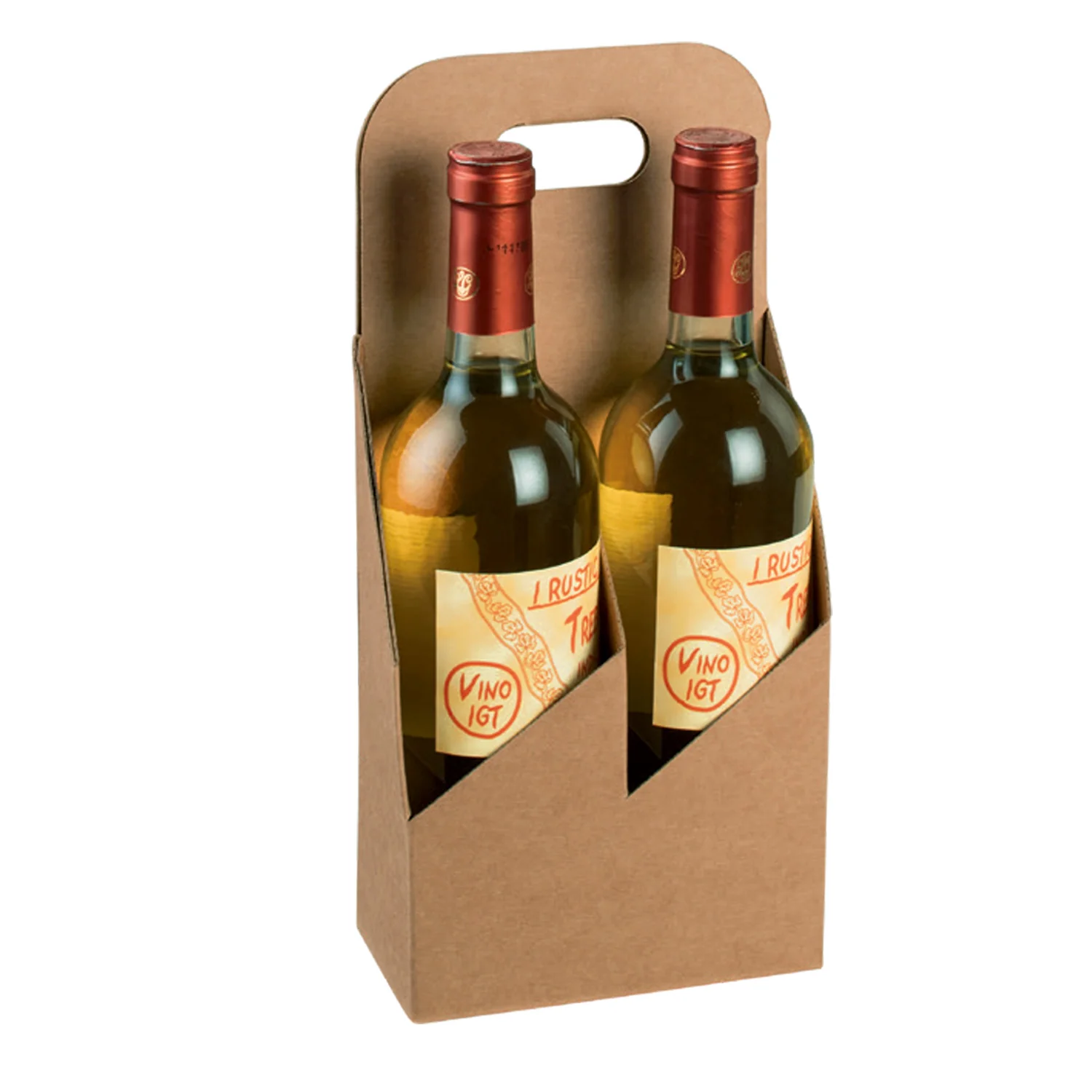 Cestello Portabottiglie Kraft Avana - Image 3