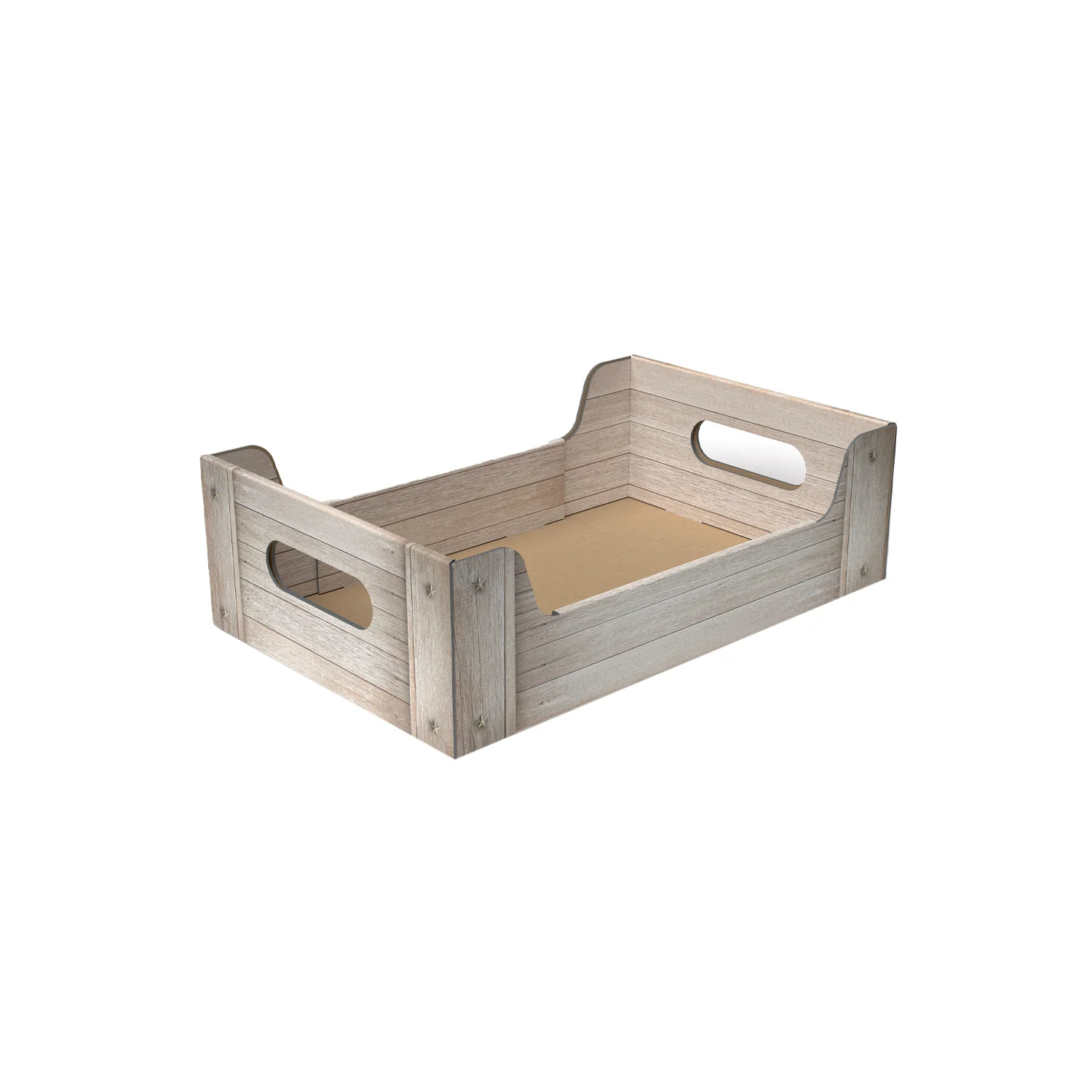 Cesto Regalo Cassetta in Cartone Stampa Wood - Image 2
