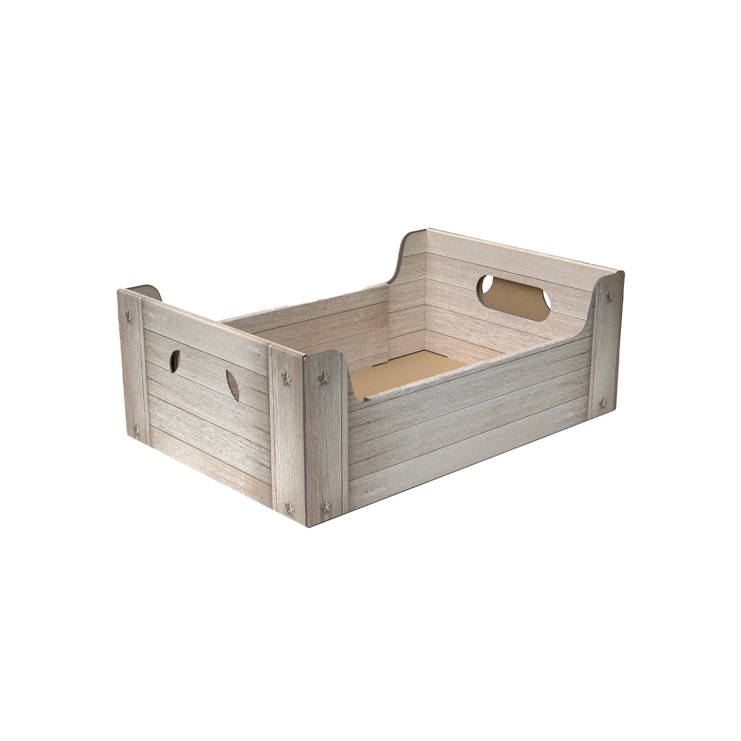 Cesto Regalo Cassetta in Cartone Stampa Wood - Image 3