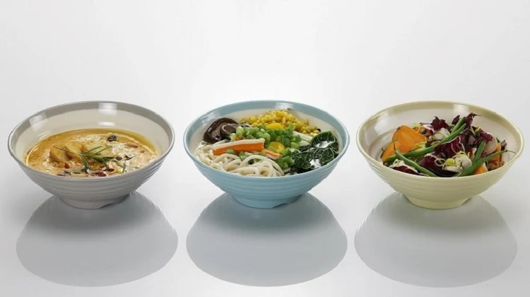 Ciotola Ramen in melamina colorata interno bianco
