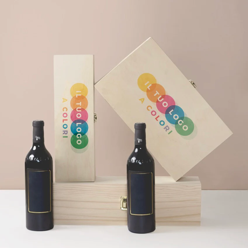 Cofanetto per Bottiglie in Legno di Pino Personalizzabile - Image 2