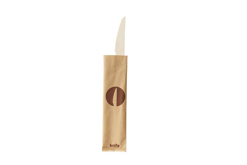 Coltello in legno imbustato singolarmente Havana