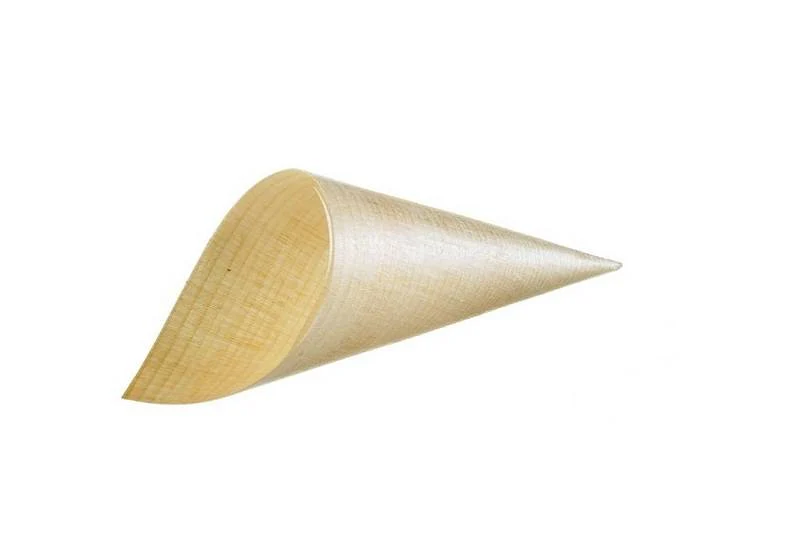 Cono in legno di pino per finger food