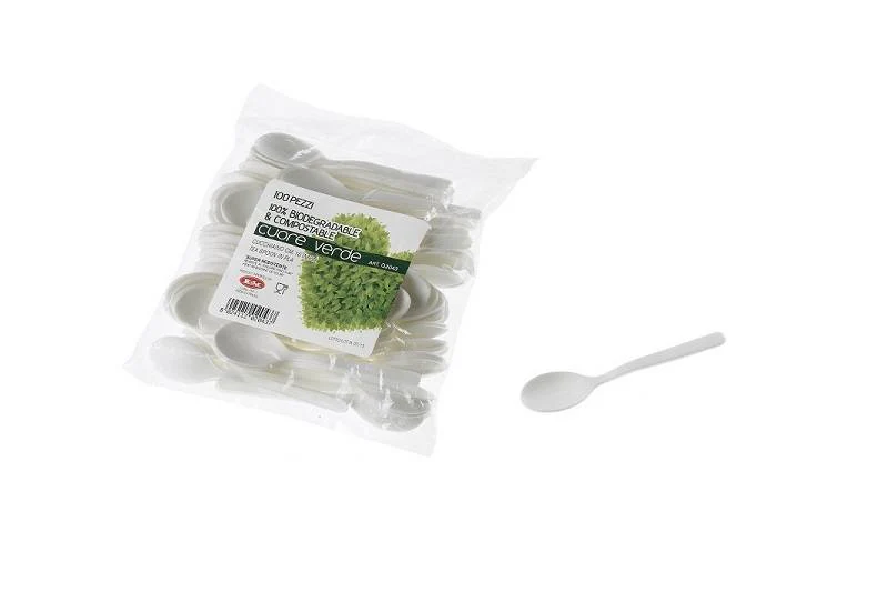 Cucchiaino bio in fibra di mais CPLA biodegradabile - Image 2