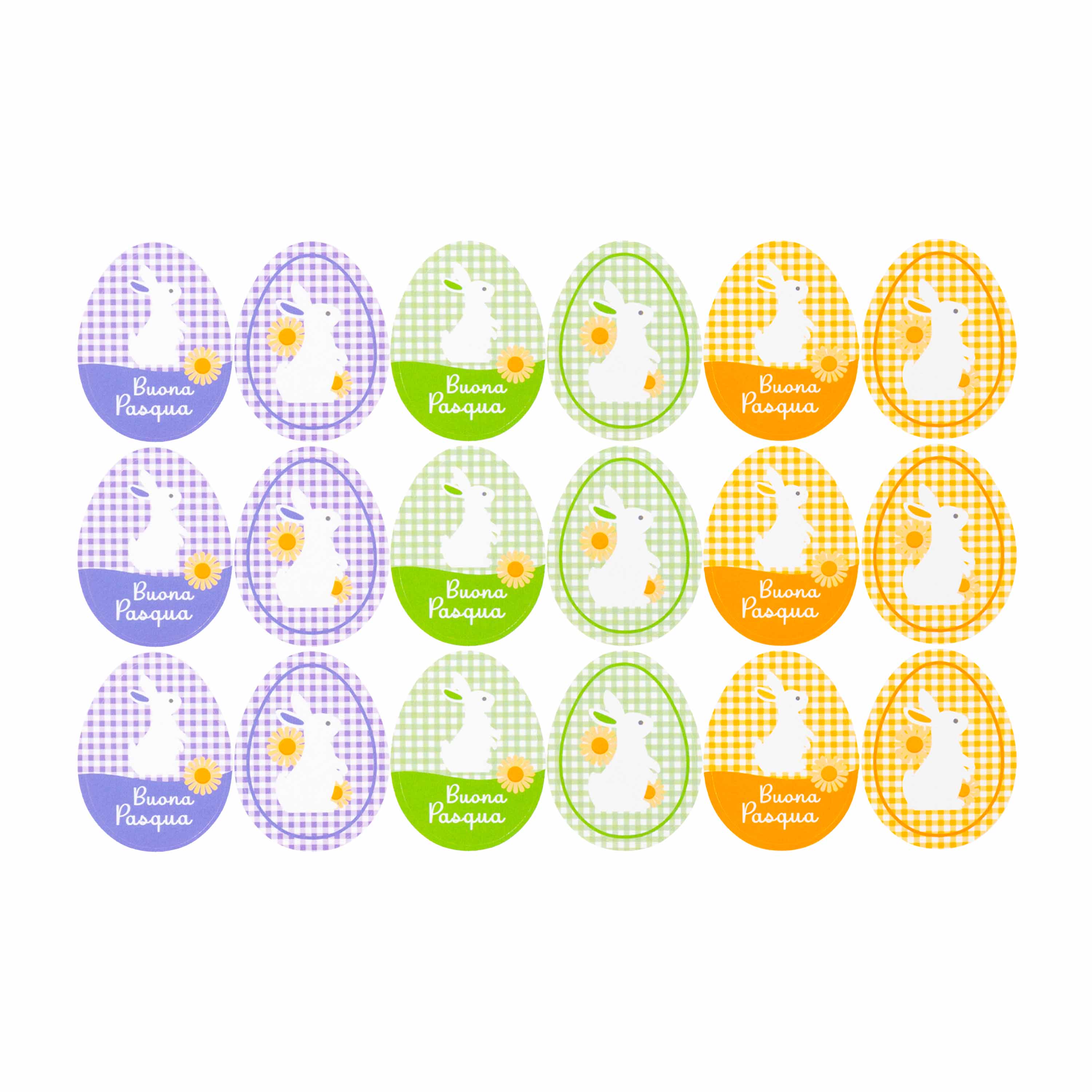 Etchette Buona Pasqua Quadretti cm 3x4