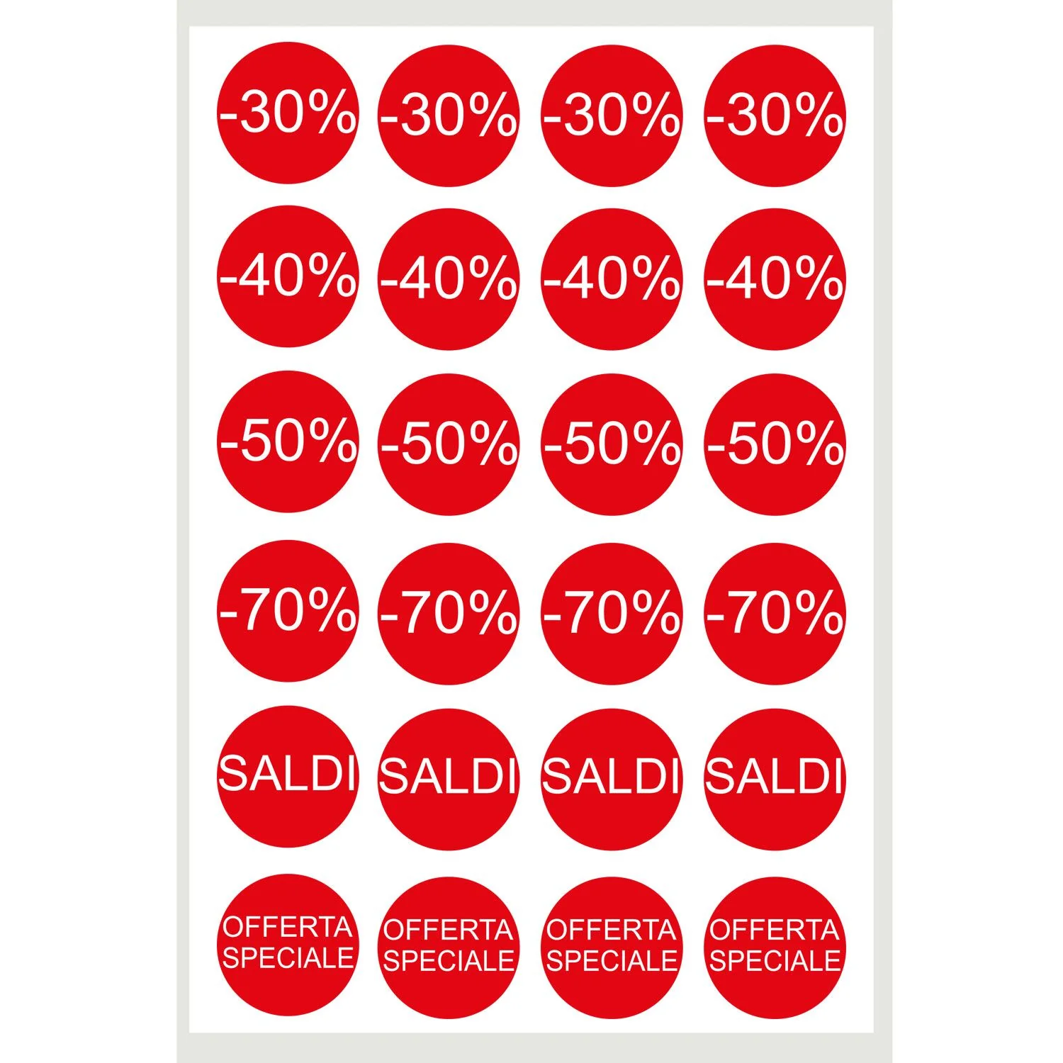 Etichetta Adesiva Sconto