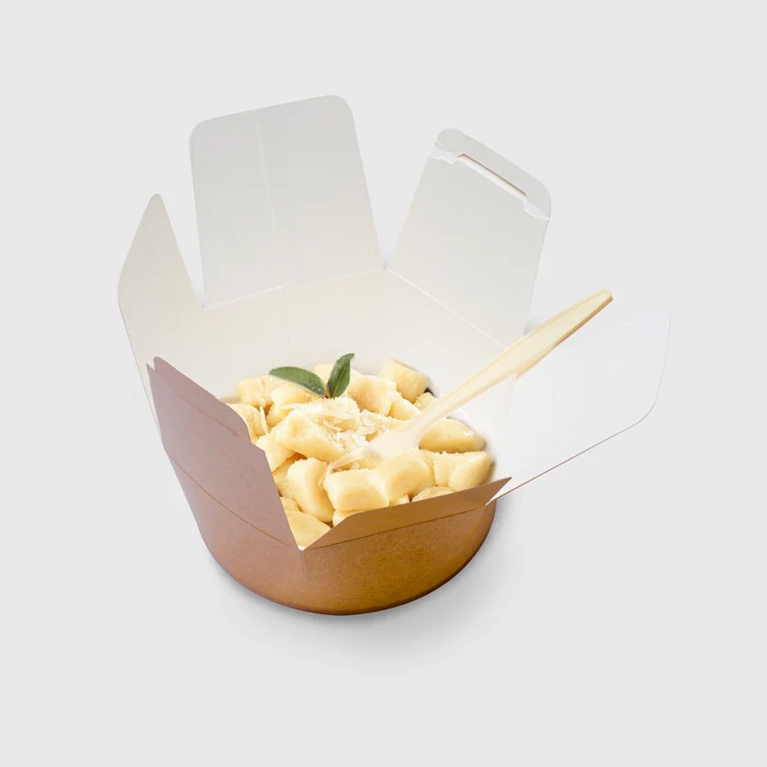 Food Box Esagonale in Cartoncino Avana - Image 3