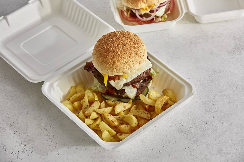 Hamburger box in polpa di cellulosa biodegradabile - Image 6