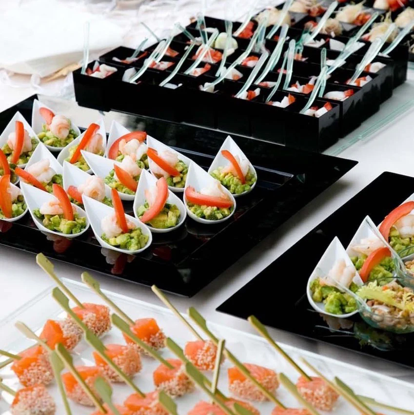 Piattino Finger Food Foglia Trasparente - Image 2