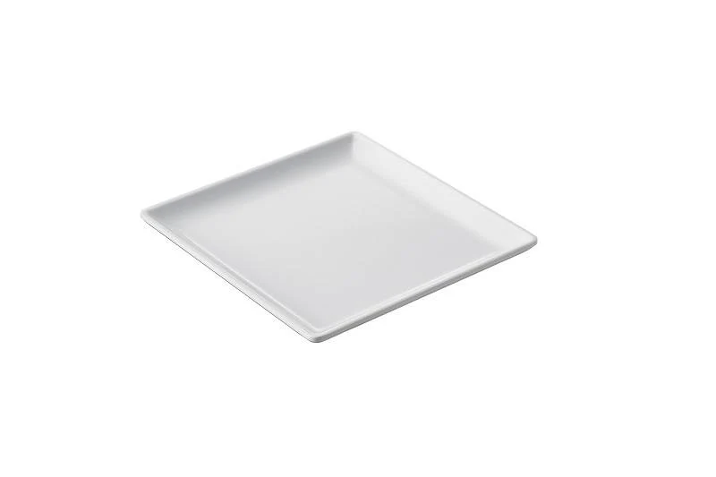 Piattino quadrato bianco in melamina