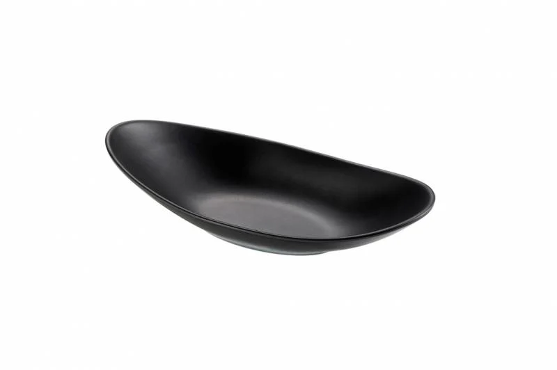 Piatto ovale nero in melamina - Image 2