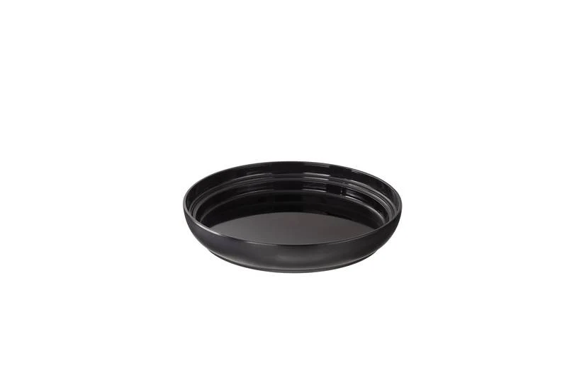 Piatto tondo nero in melamina cm 27x53h