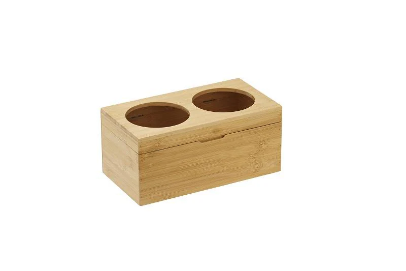 Porta bottiglie bamboo 2 fori