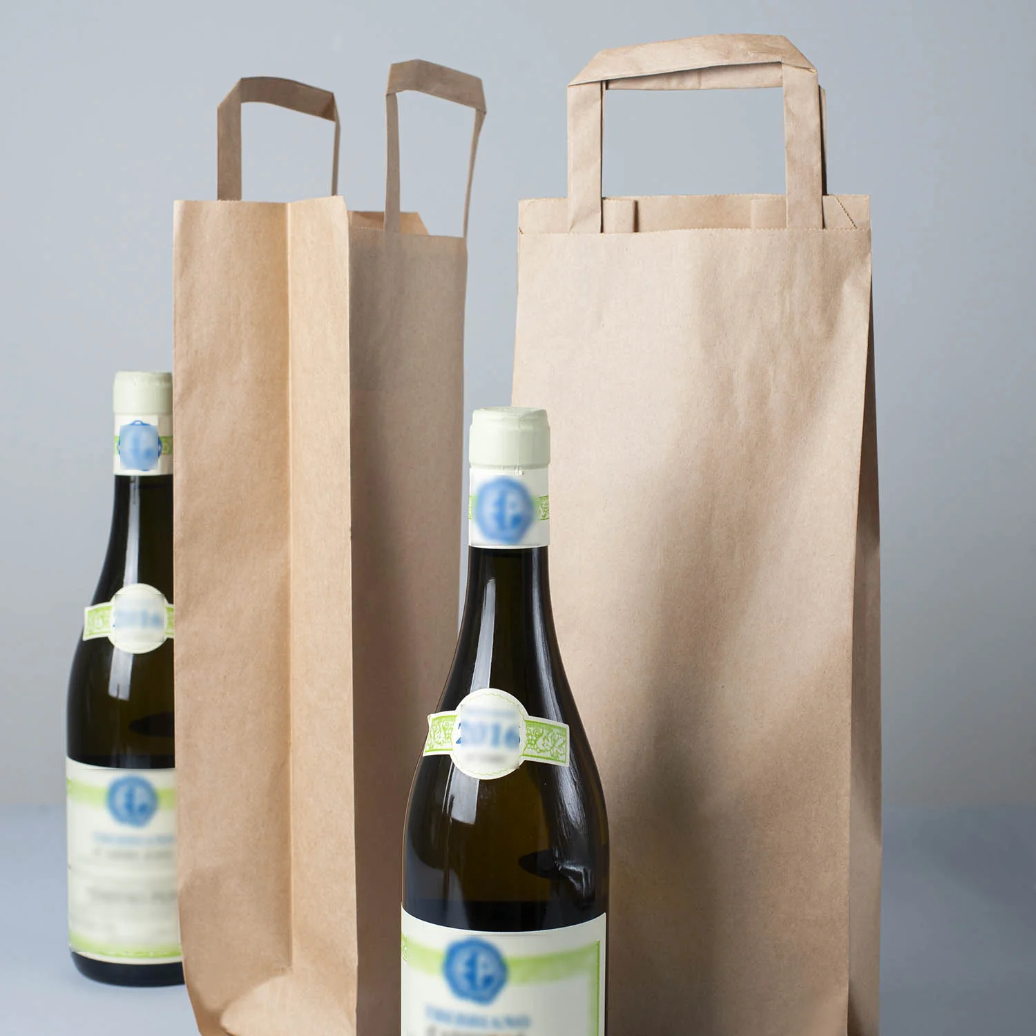 Portabottiglie Flat Bag Wine Carta Avana - Image 2