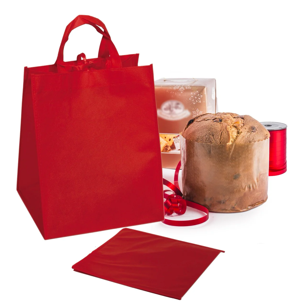 Portapanettone TNT con Nastro e Rinforzo per il Fondo - Image 4
