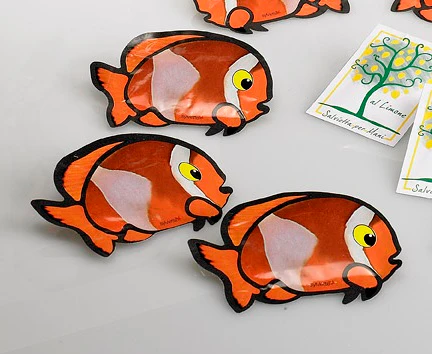 SALVIETTA UMIDIFICATA BIO - PESCE PAGLIACCIO - LIMONE