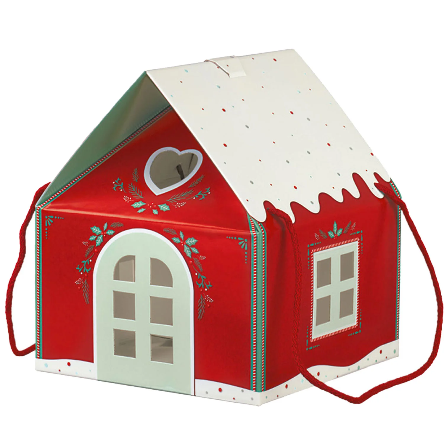 Scatola Casetta con decori di Natale in Cartone - Image 3