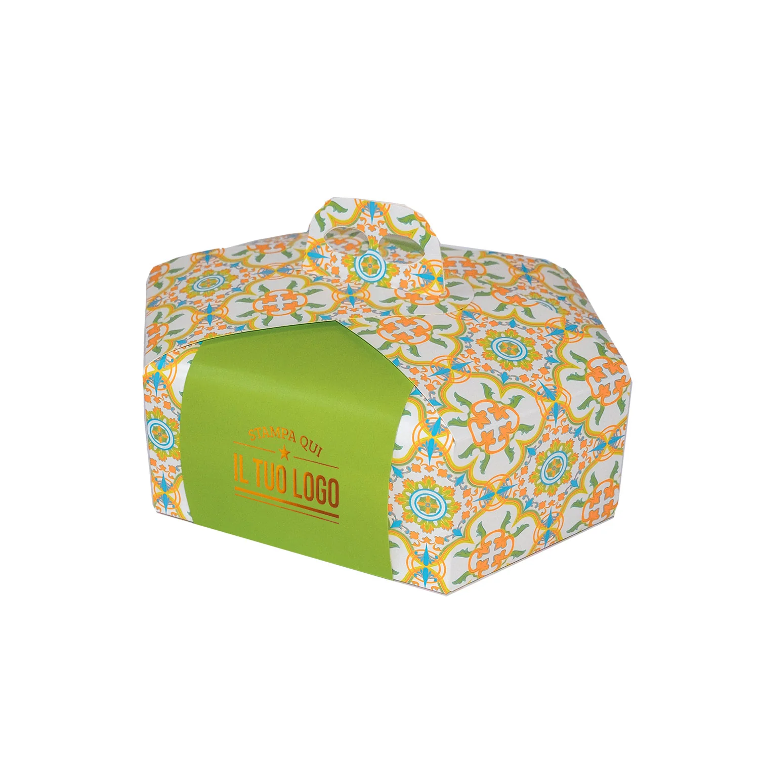 Scatola Colomba Esagonale Mosaico Sicily Personalizzata - Image 3