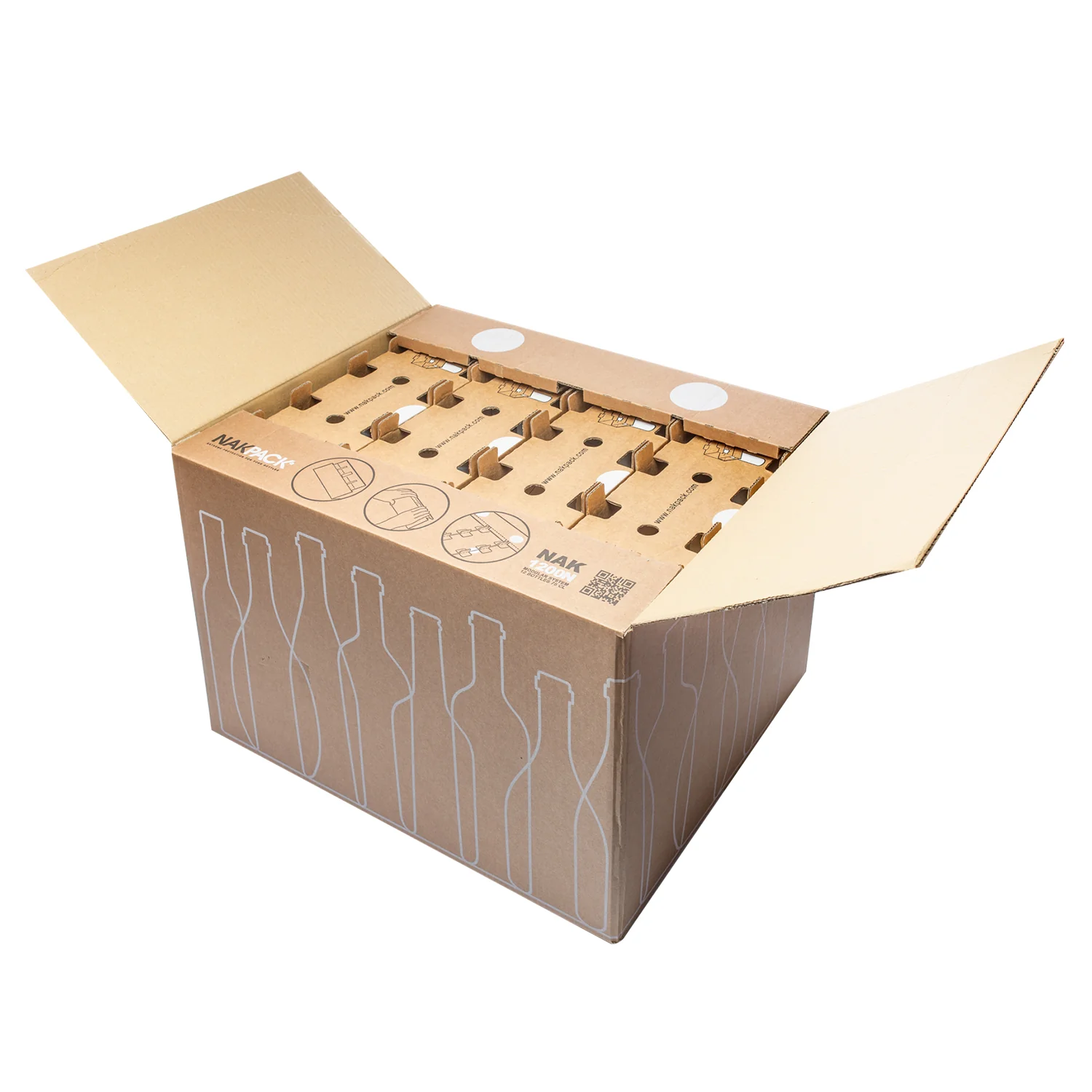 Scatola NAKPACK® per Spedizione Bottiglie Avana - Image 6