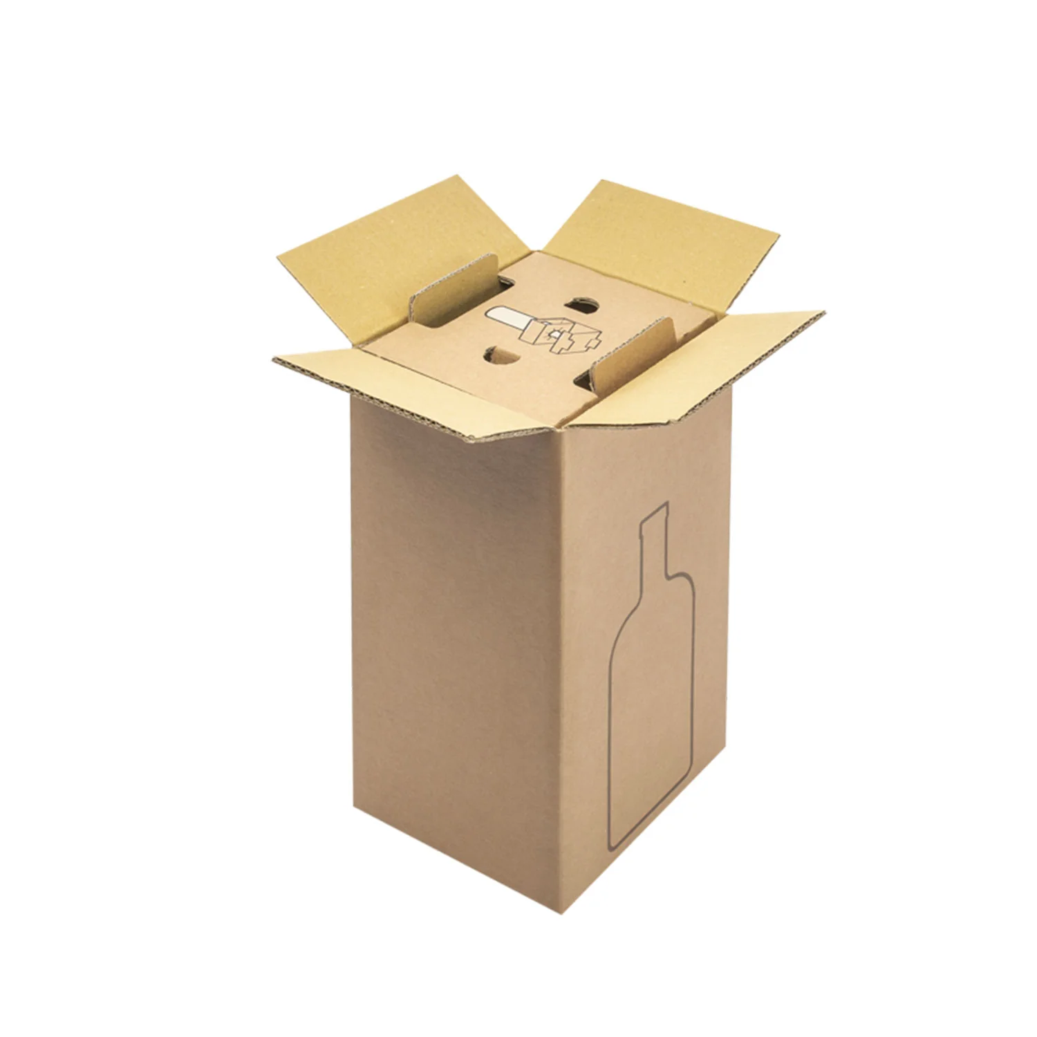 Scatola NAKPACK® Spedizione Bottiglia Medium Avana - Image 2