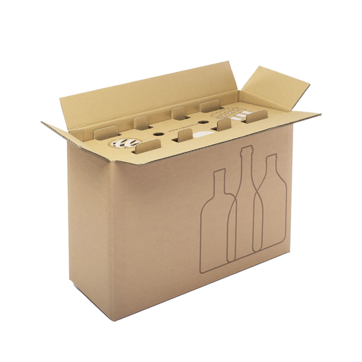 Scatola NAKPACK® Spedizione Bottiglia Medium Avana - Image 3