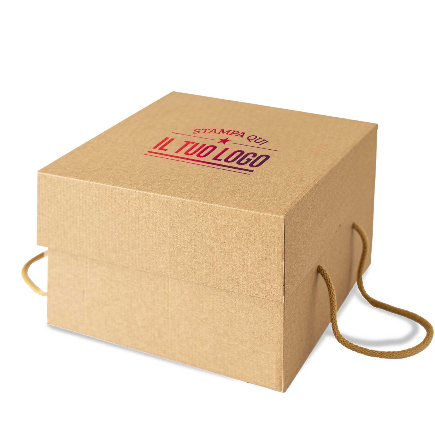 Scatola Panettone Personalizzabile, Cube Avana 1 Kg - Image 4