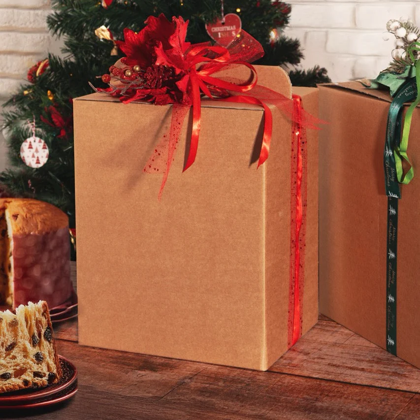 Scatole Cartone Manigliate per Confezioni Regalo Avana - Image 2