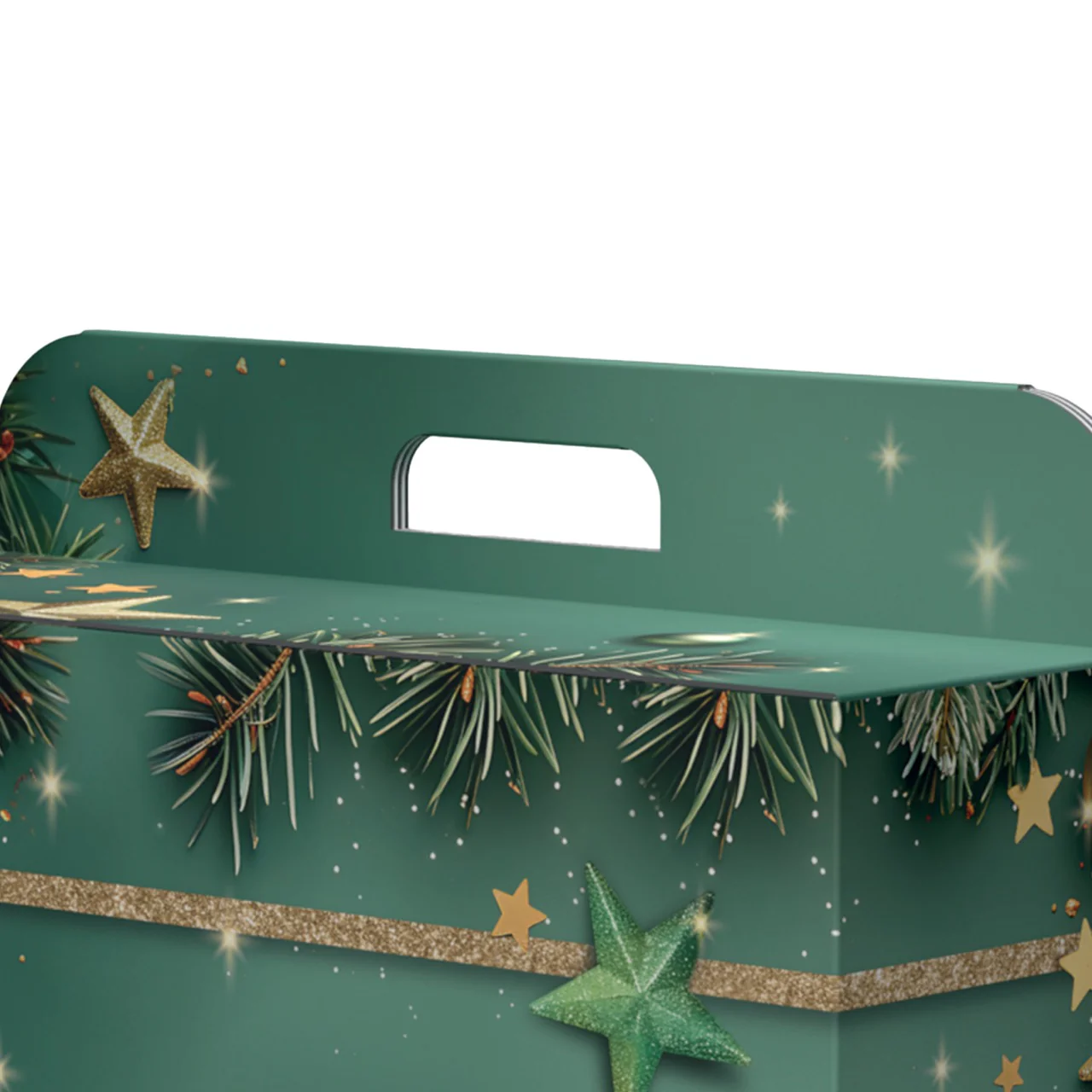 Scatole Natalizie Manigliate Christmas Coming Decori Oro - Image 4