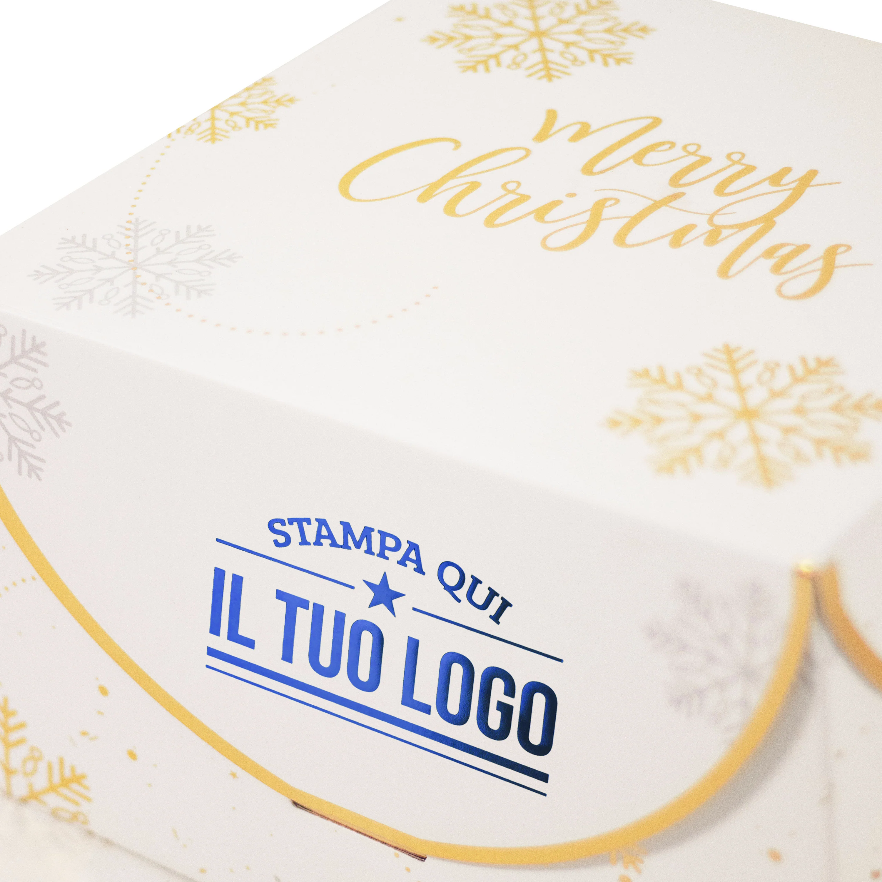 Scatola Portapanettone Fiocco di Neve con cordini Personalizzabile - Image 5