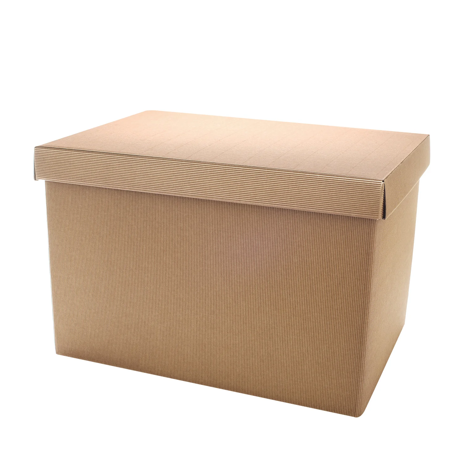 Scatola rettangolare Onda con Coperchio Avana, formato grande - Image 4