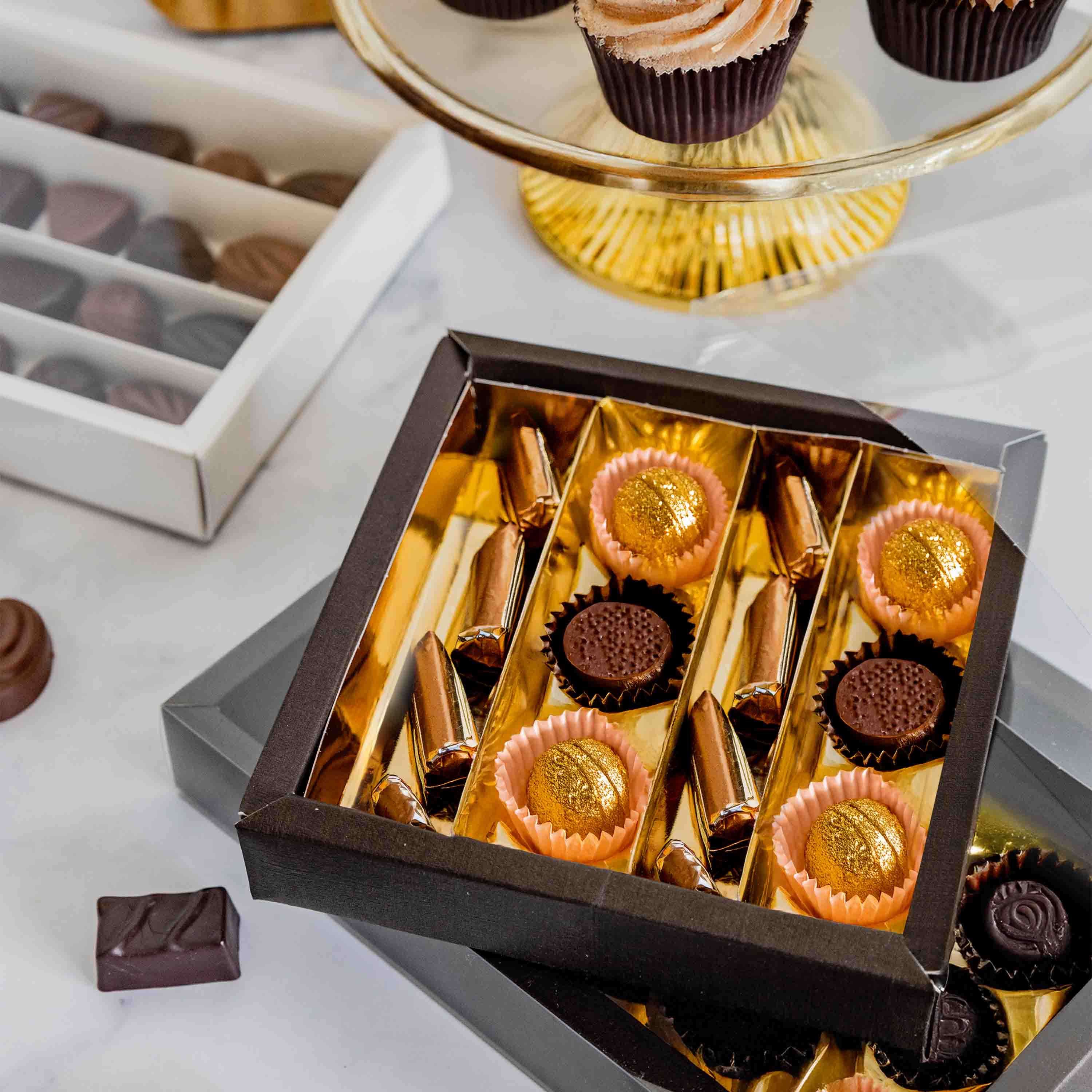 Scatole per Praline con Inserto Interno Oro - Image 2