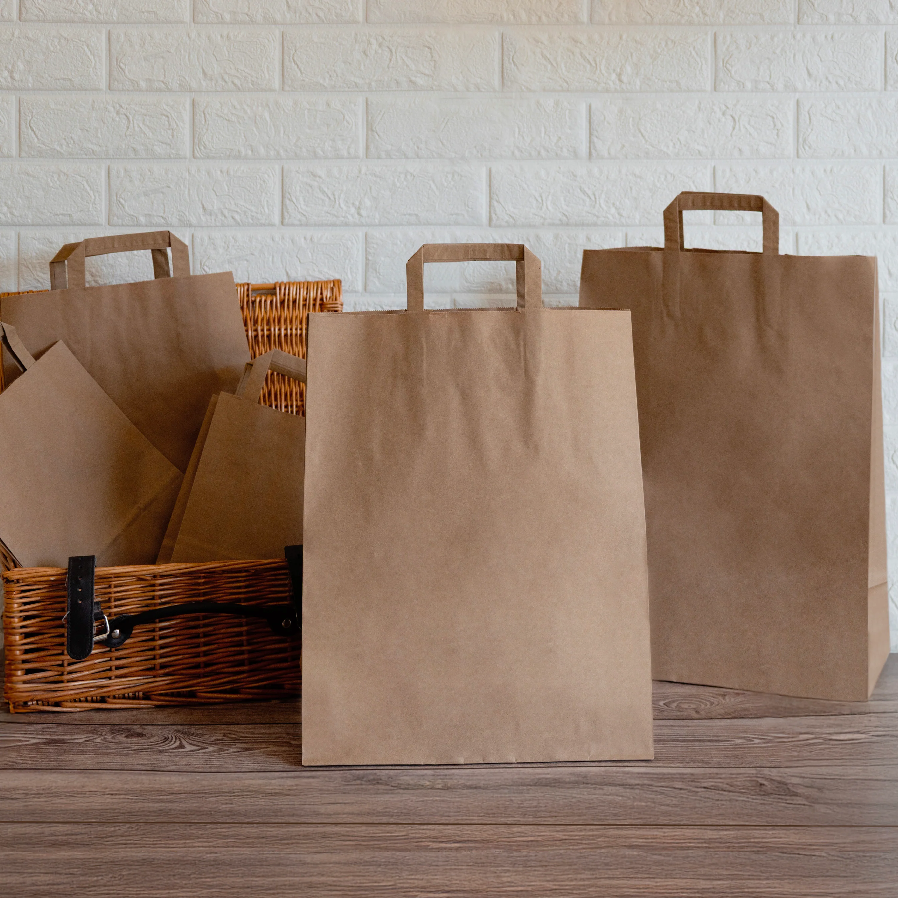 Shopper Carta Biokraft piattina Avana - Image 5