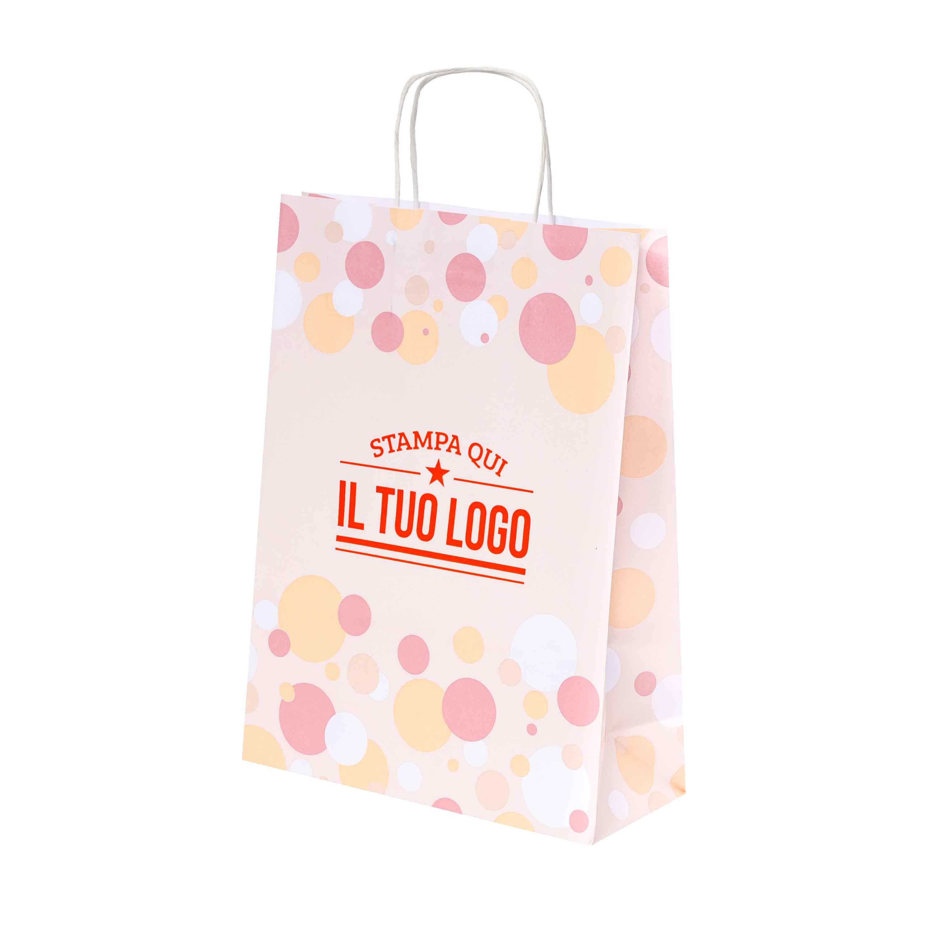 Shopper Carta Bolle Rosa Personalizzabili - Image 10