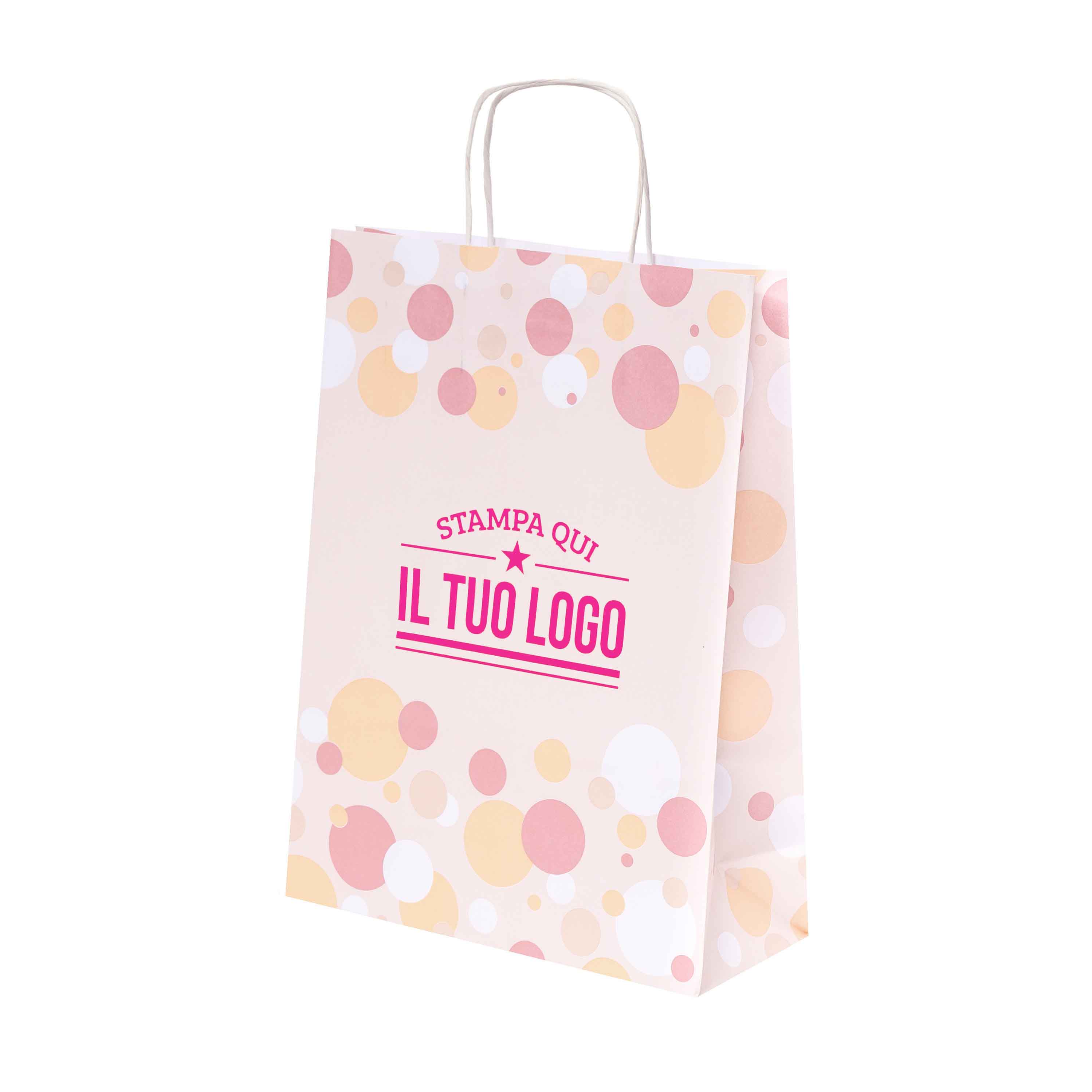 Shopper Carta Bolle Rosa Personalizzabili - Image 11
