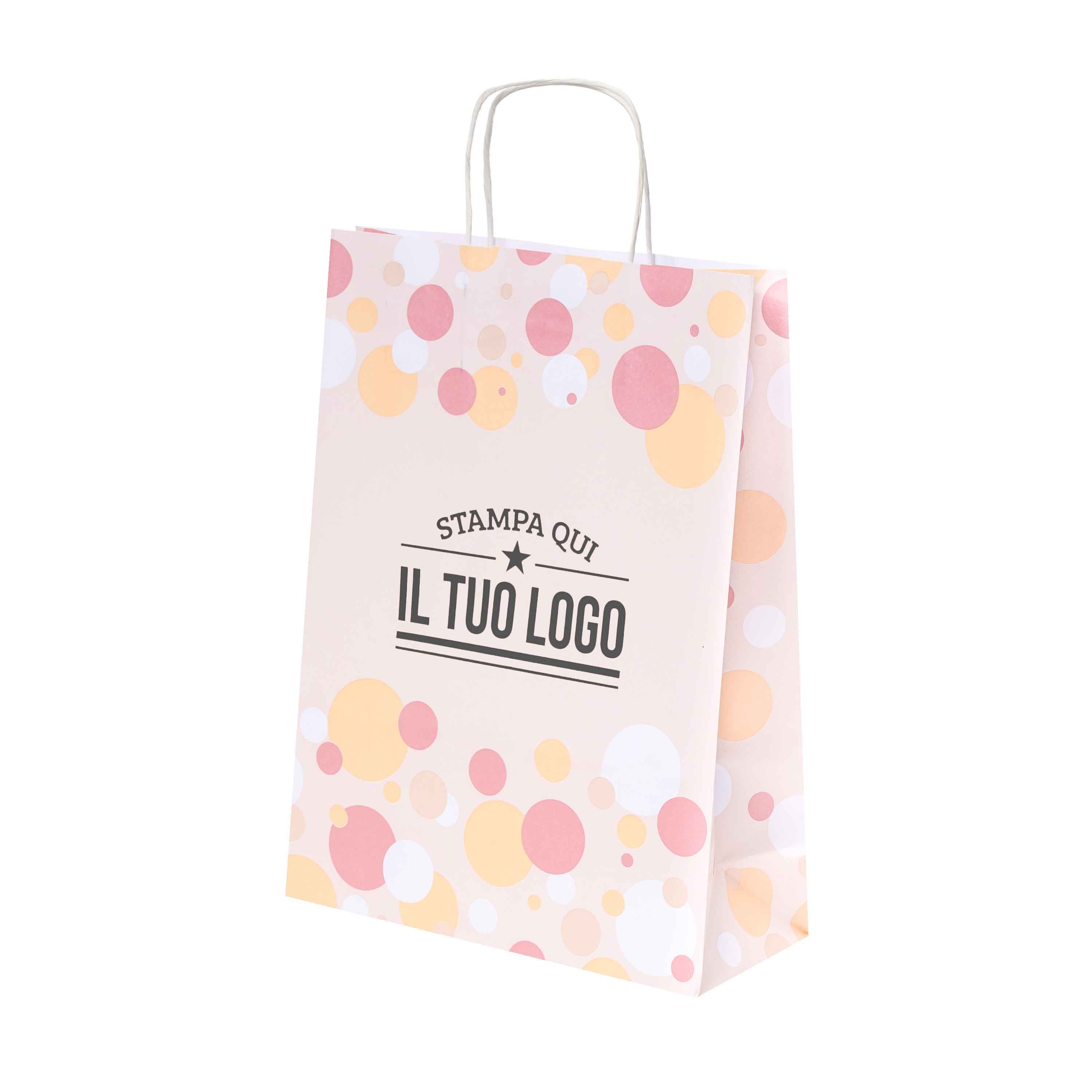 Shopper Carta Bolle Rosa Personalizzabili - Image 12