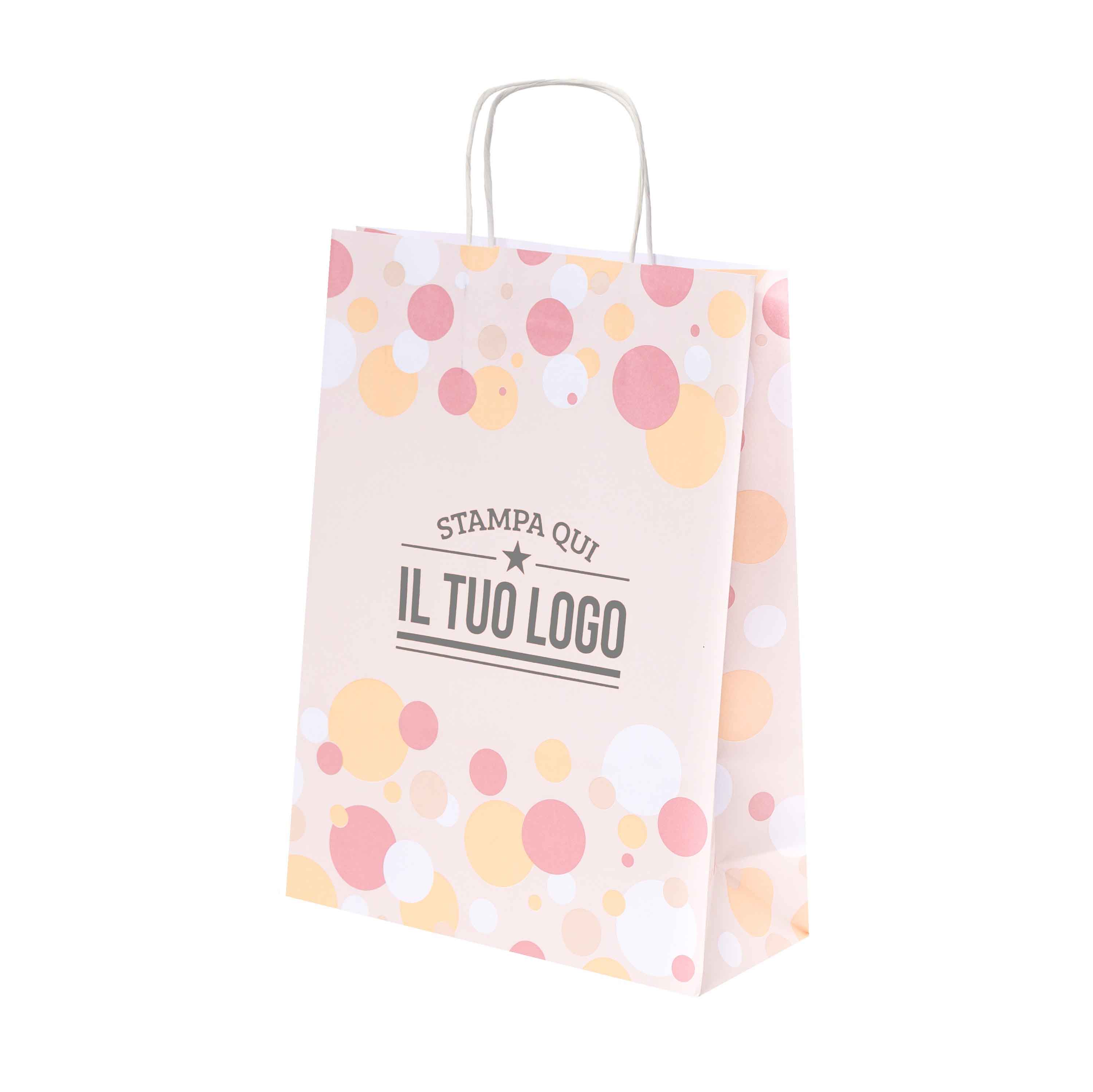 Shopper Carta Bolle Rosa Personalizzabili - Image 13