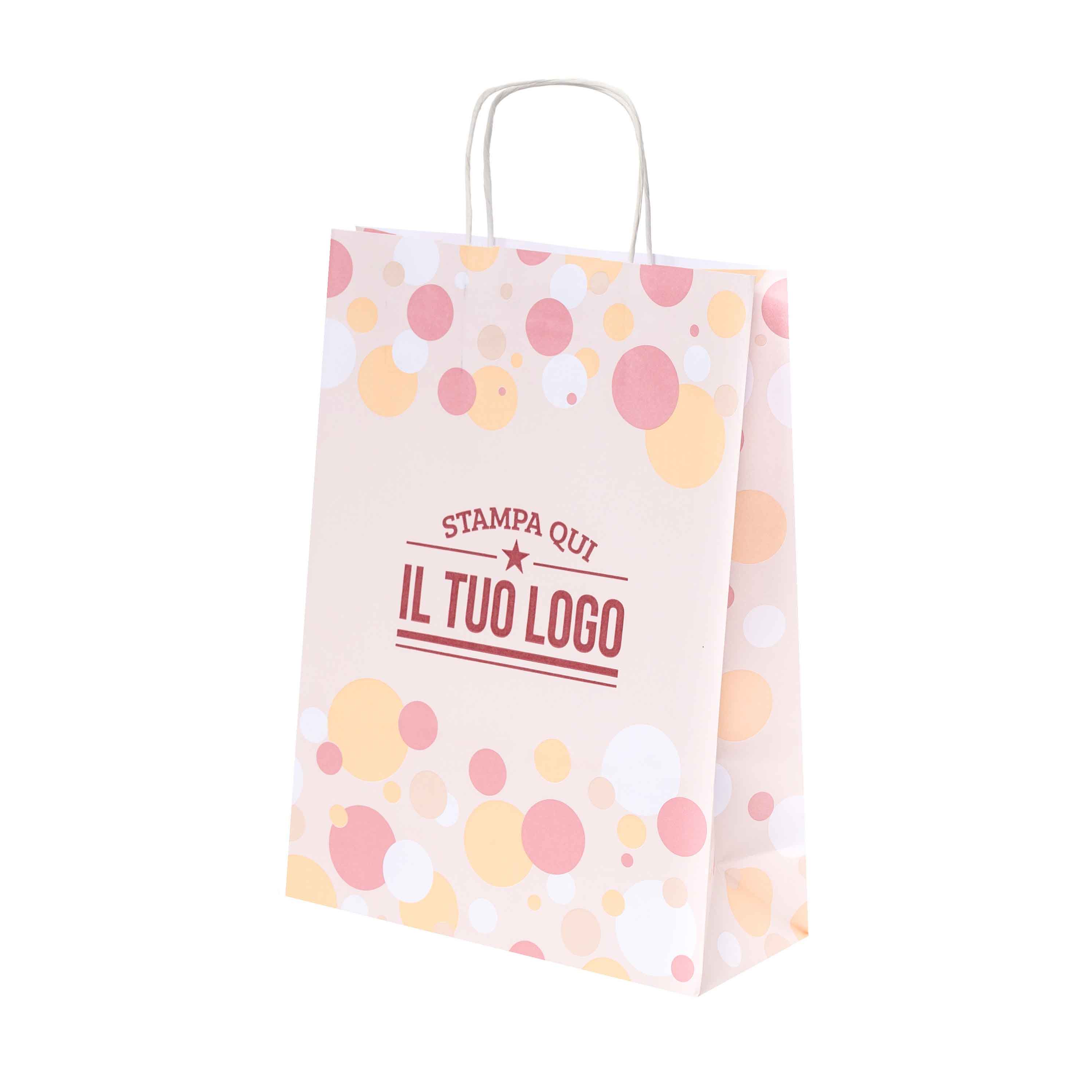 Shopper Carta Bolle Rosa Personalizzabili - Image 6