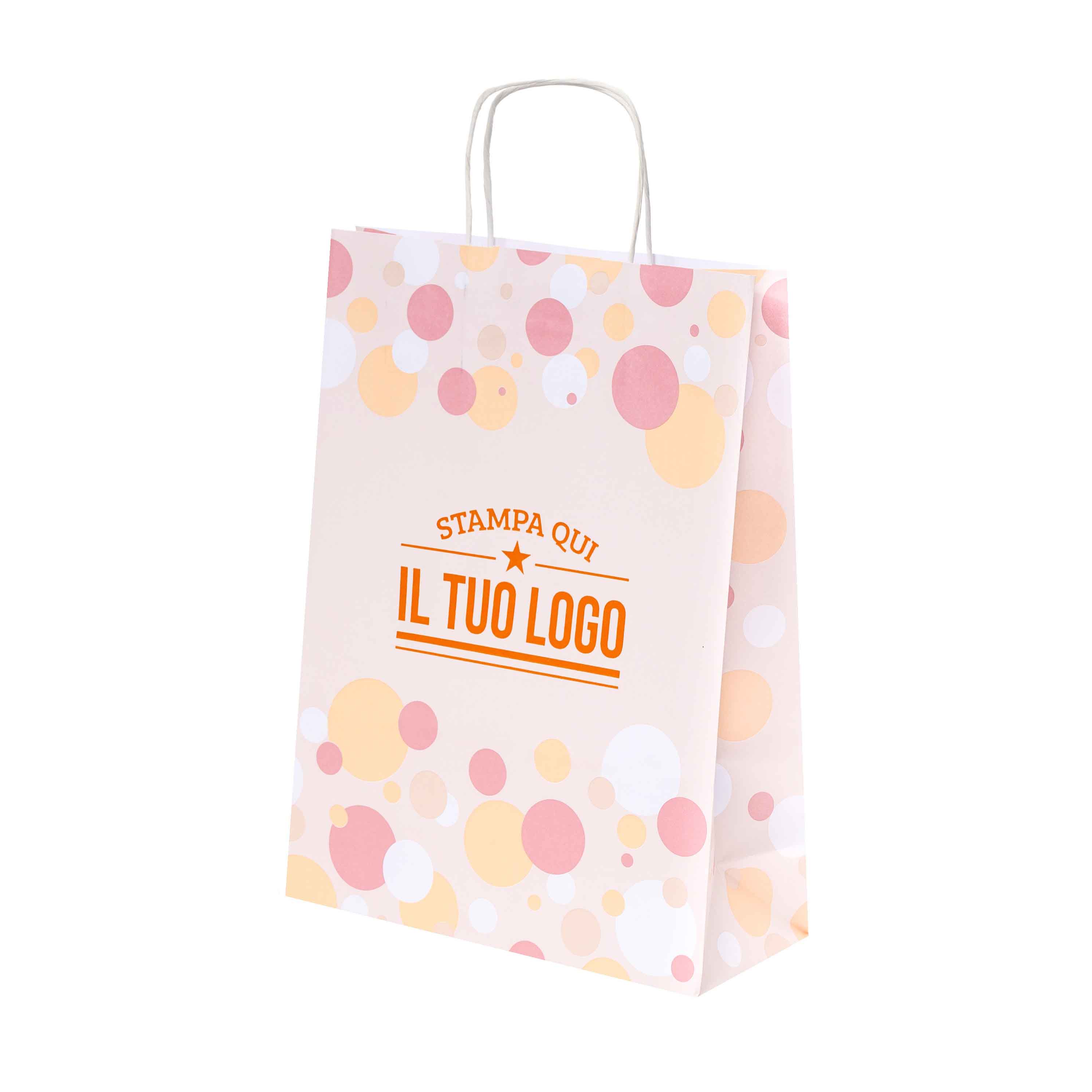 Shopper Carta Bolle Rosa Personalizzabili - Image 7