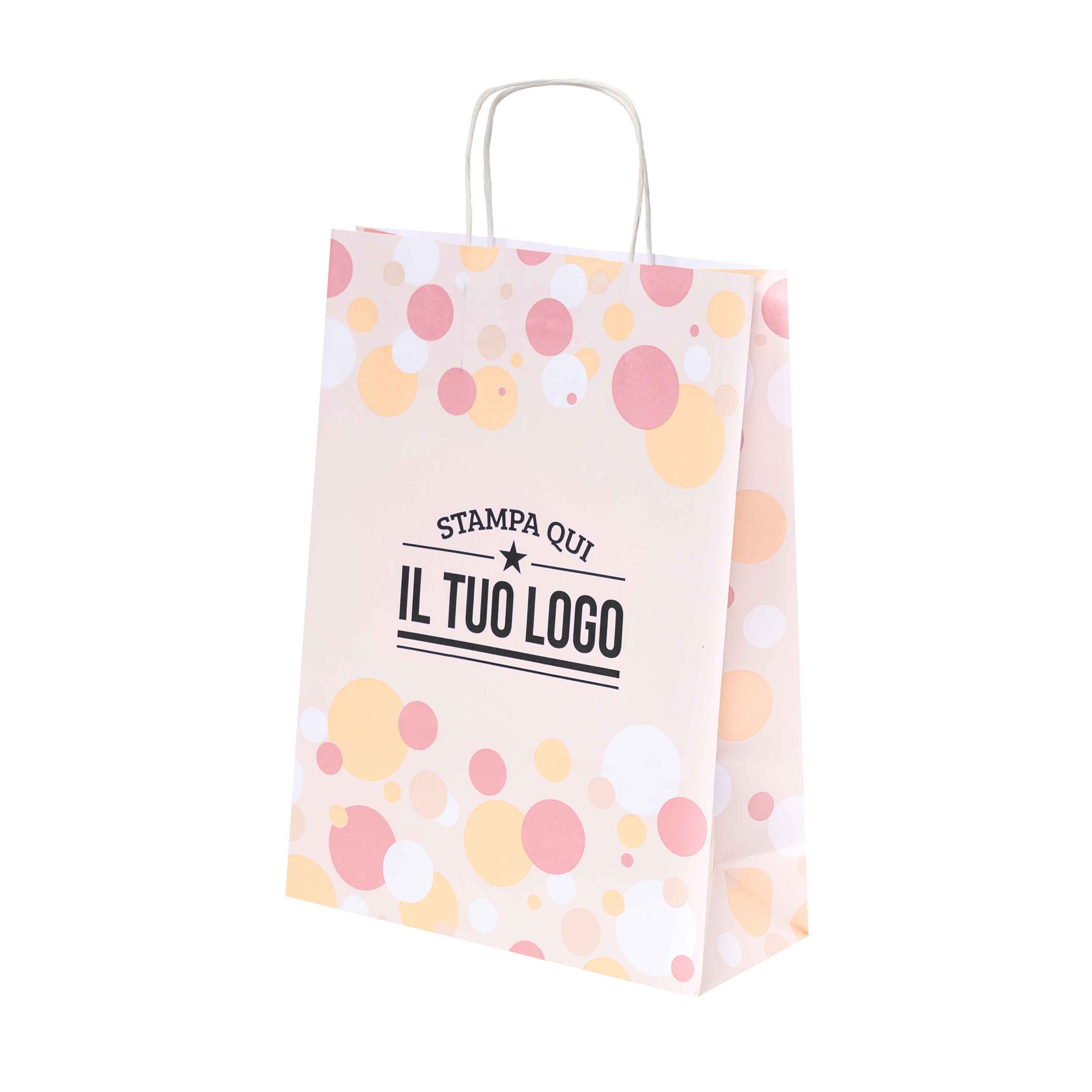 Shopper Carta Bolle Rosa Personalizzabili - Image 8