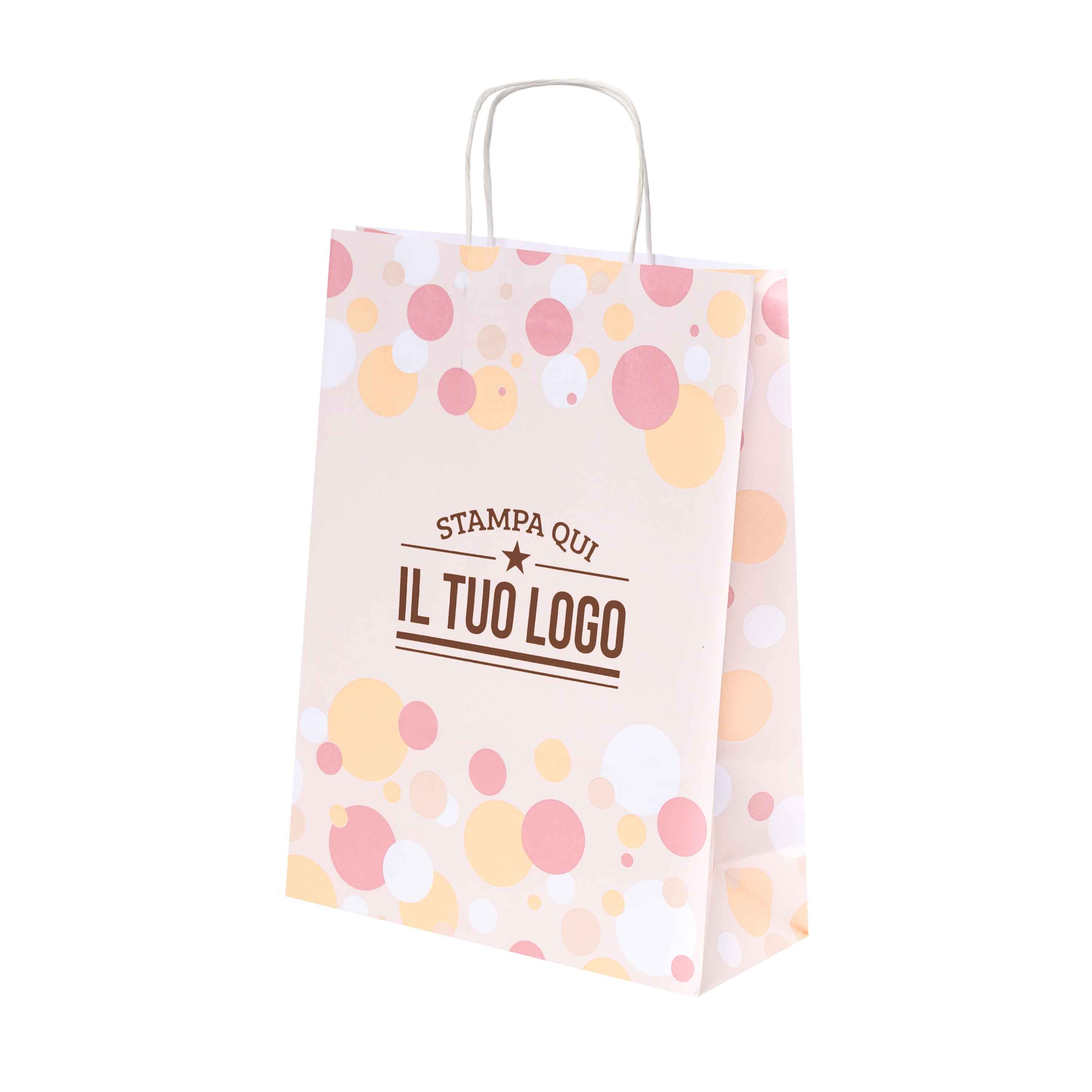 Shopper Carta Bolle Rosa Personalizzabili - Image 9