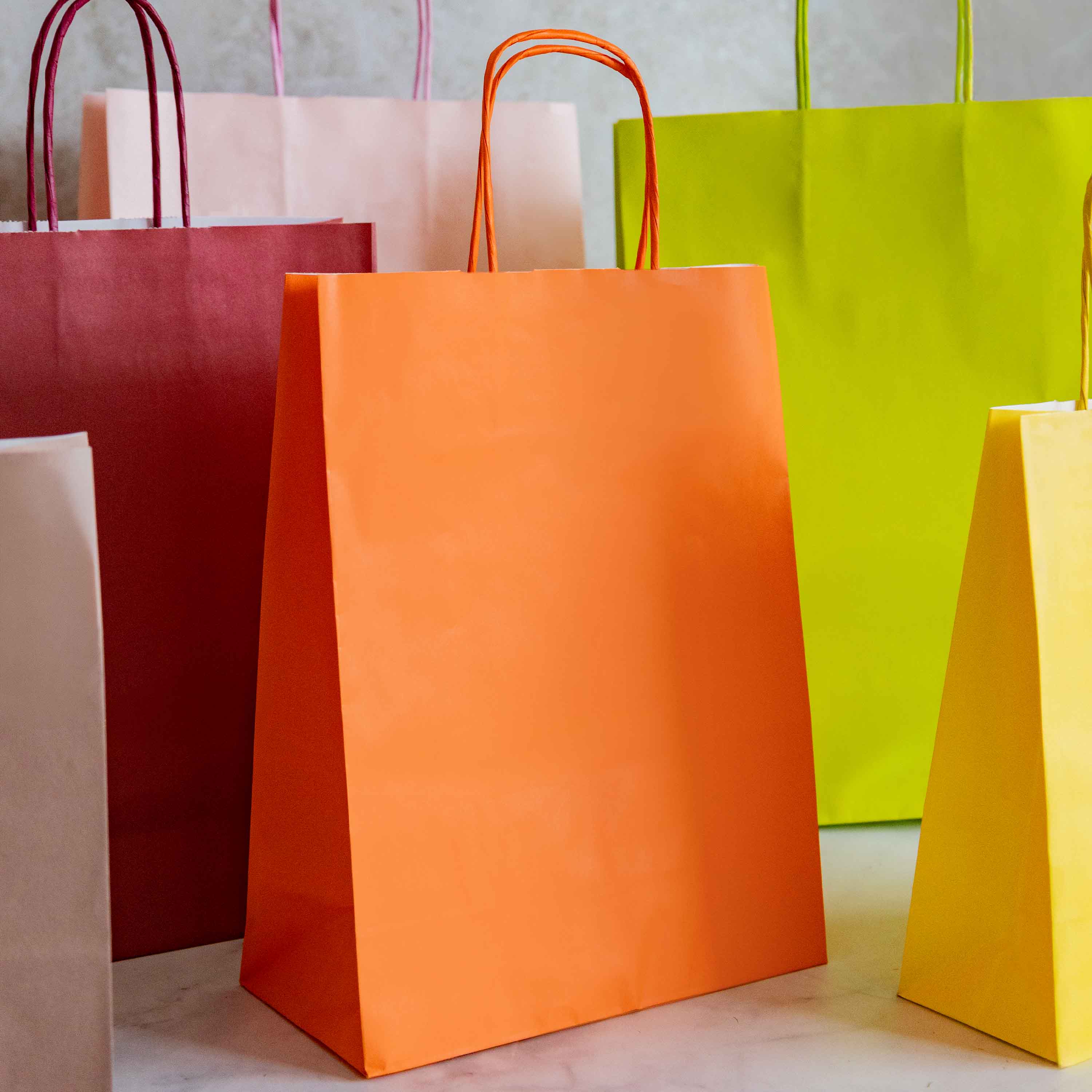 Shopper Carta Colorata Manico in Cordino - Image 4
