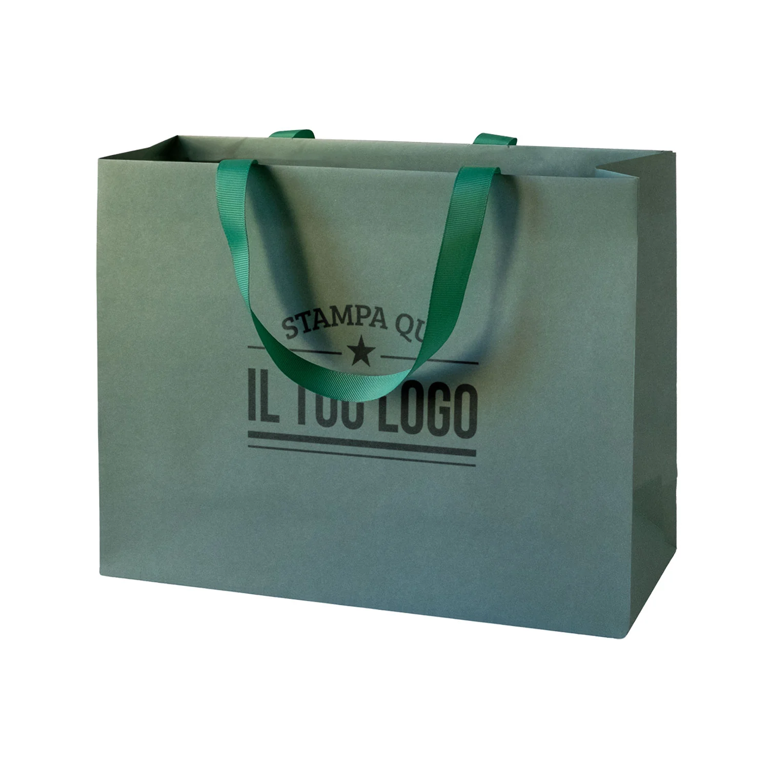 Shopper Carta Elegance Personalizzate con Maniglie in Gros Grain - Image 12