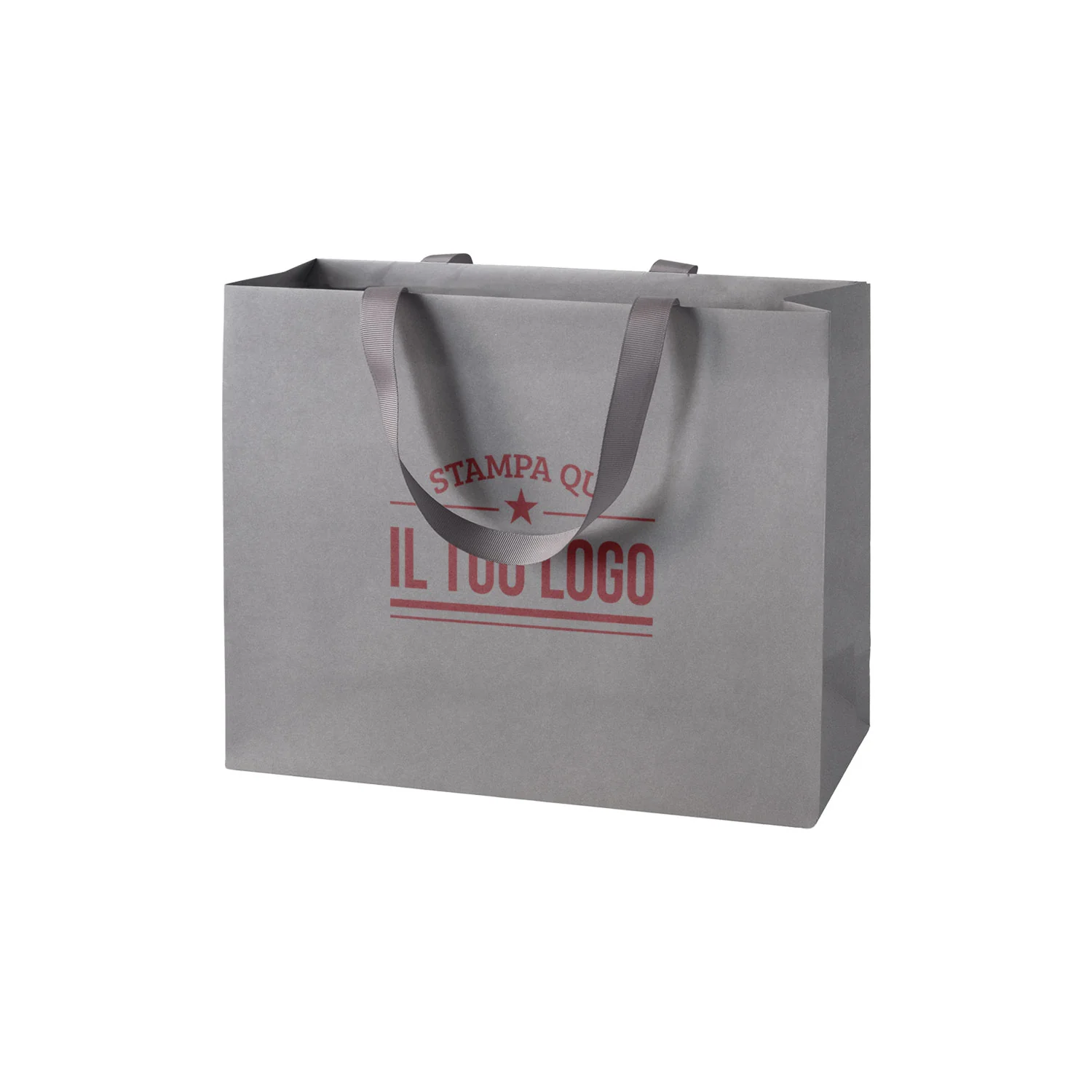 Shopper Carta Elegance Personalizzate con Maniglie in Gros Grain - Image 3